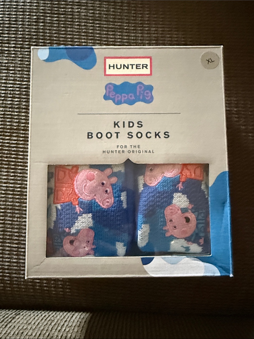 Hunter Kids Peppa Pig Boot Socks in Blue and Pink